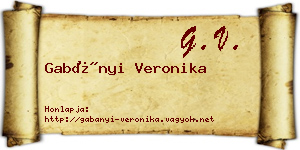 Gabányi Veronika névjegykártya